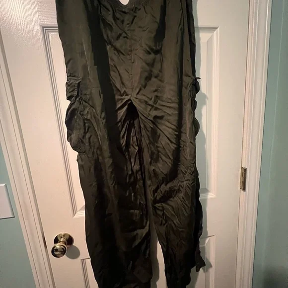 Aerie Wide Leg Pants - Olive Green - Picture 6 of 6